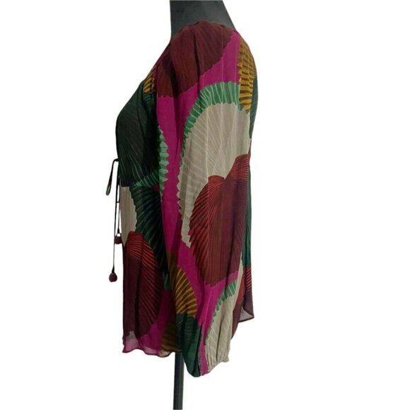 Farm Rio Size Small  Katalina Blouse Long Sleeve - Picture 5 of 9